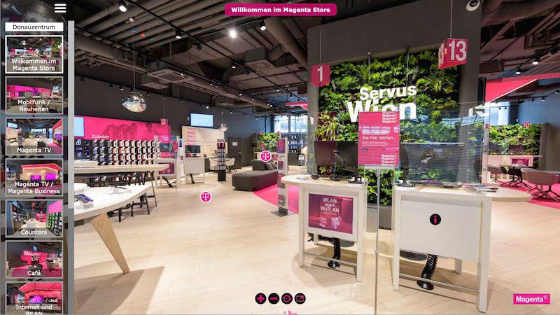 360 Grad Panorama Tour Magenta Store Donauzentrum Wien